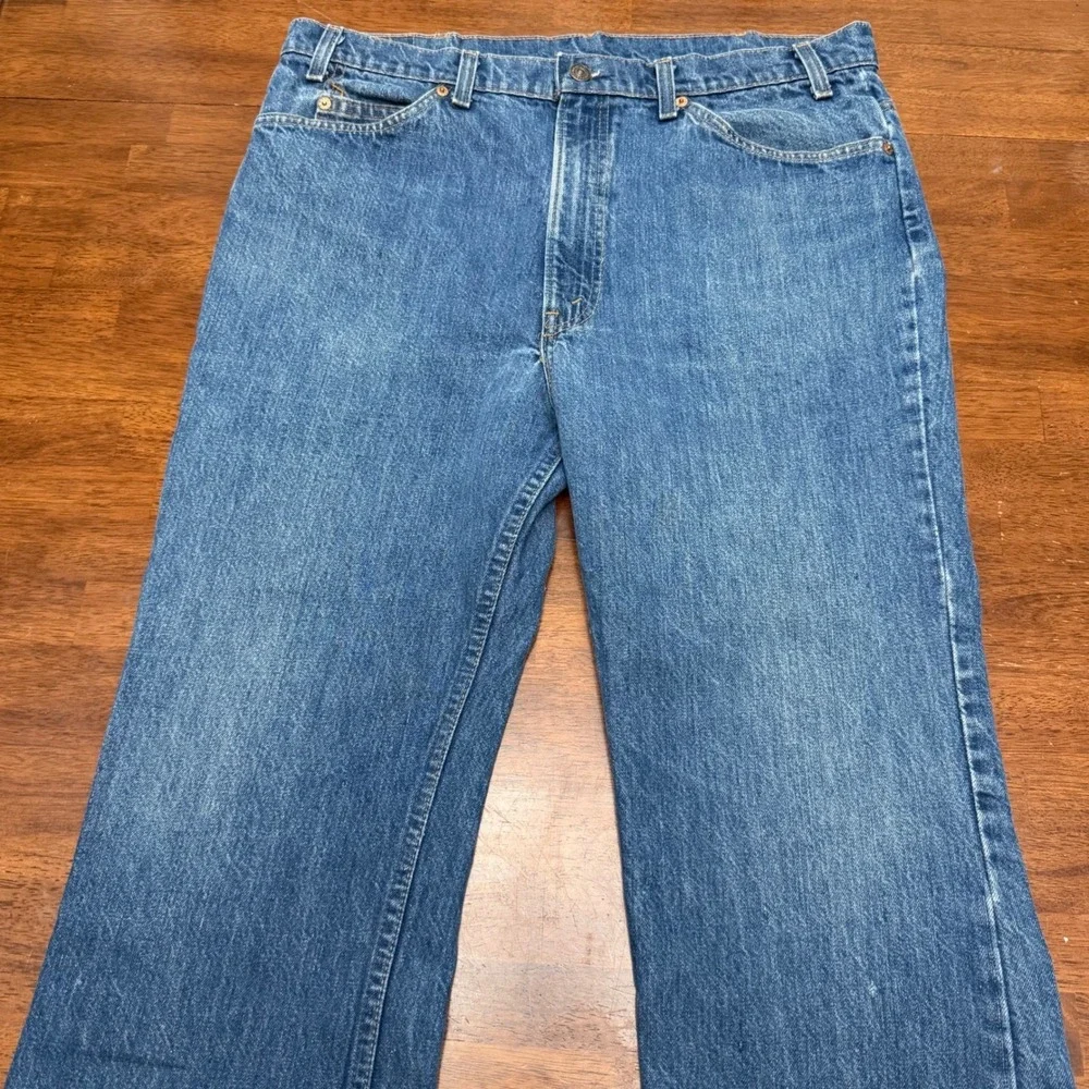 Levis 517 Jeans Mens 35x26 Blue Vintage 1981 Orange Tab‎ Bootcut Denim Altered